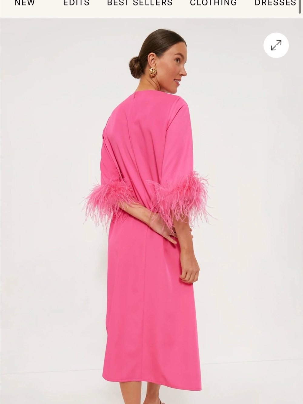 Tuckernuck Hot Pink Midi Dress with Side Slit - Picture 3 of 4